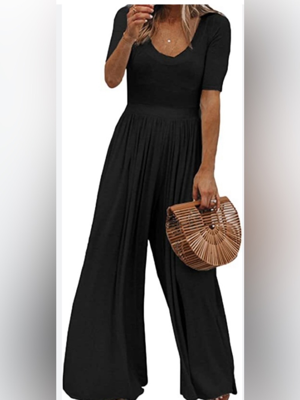 Wonderly Black Jersey Jumpsuit